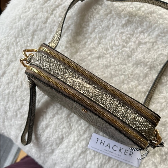 HACKER Ronnie Snakeskin Embossed Leather Crossbody Bag - Picture 7 of 8